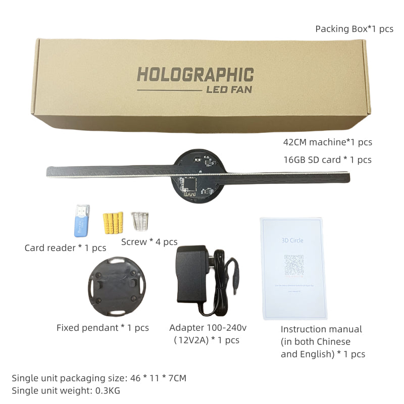 LED 3D Hologram Fan Light By Avalor